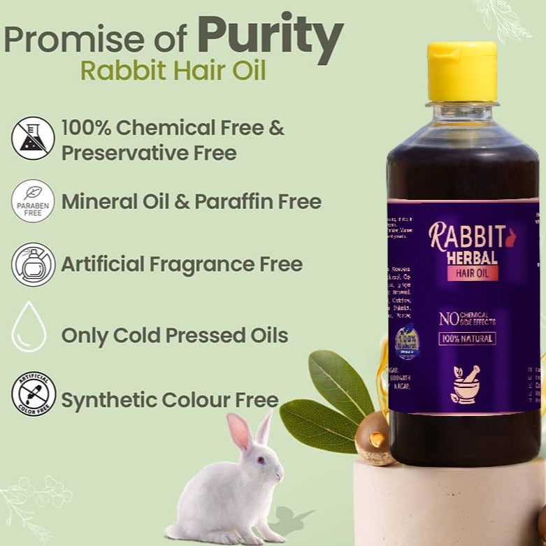 Rabbit Herbal Hair Oil – 100% Stronger, Healthier Growth