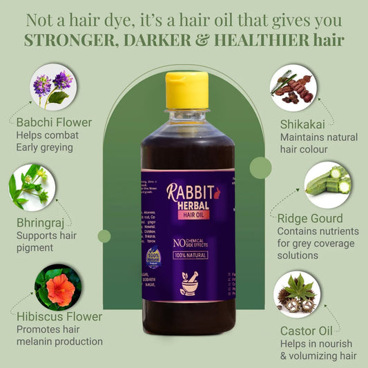 Rabbit Herbal Hair Oil – 100% Stronger, Healthier Growth